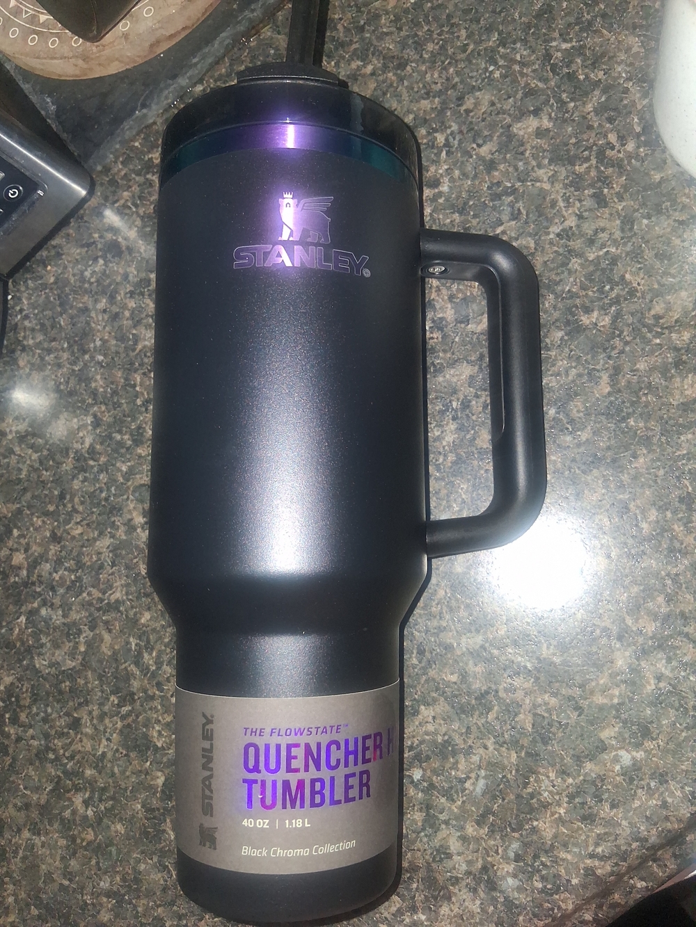 Stanley **LIMITED EDITION** Black Chroma Tumbler with Purple Accents